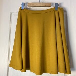 Vivienne Tam  Ocre Mini Skater Skirt Size 6 Mustard Statement Piece